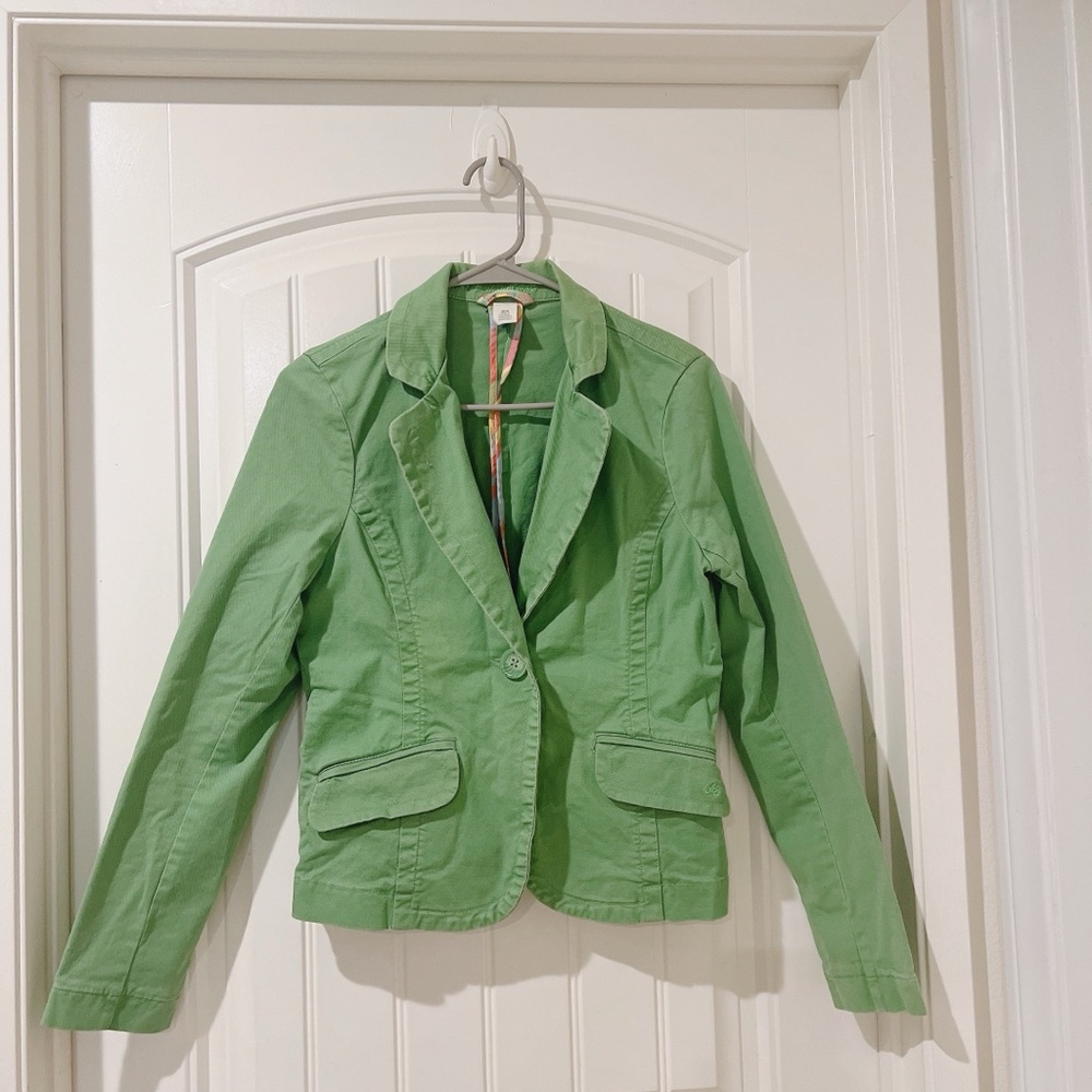 Vintage AMERICAN EAGLE, Fitted, One button, Spring Green Blazer Size M, Y2K Era